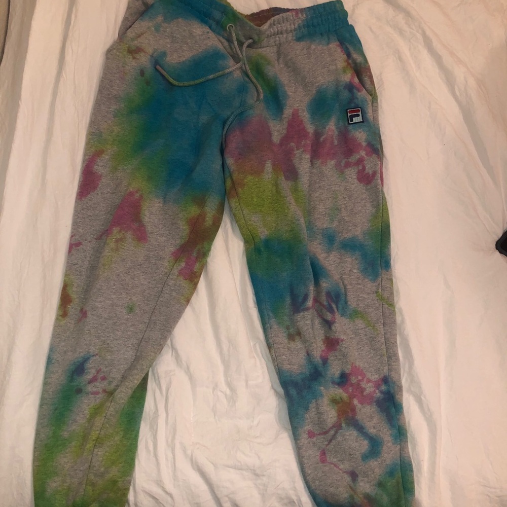 tie dye fila amaya joggers